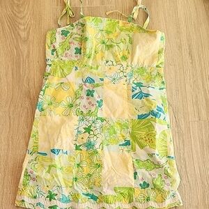 Lilly Pulitzer | Charming Patchwork Kids Dress - Yellow and Green
